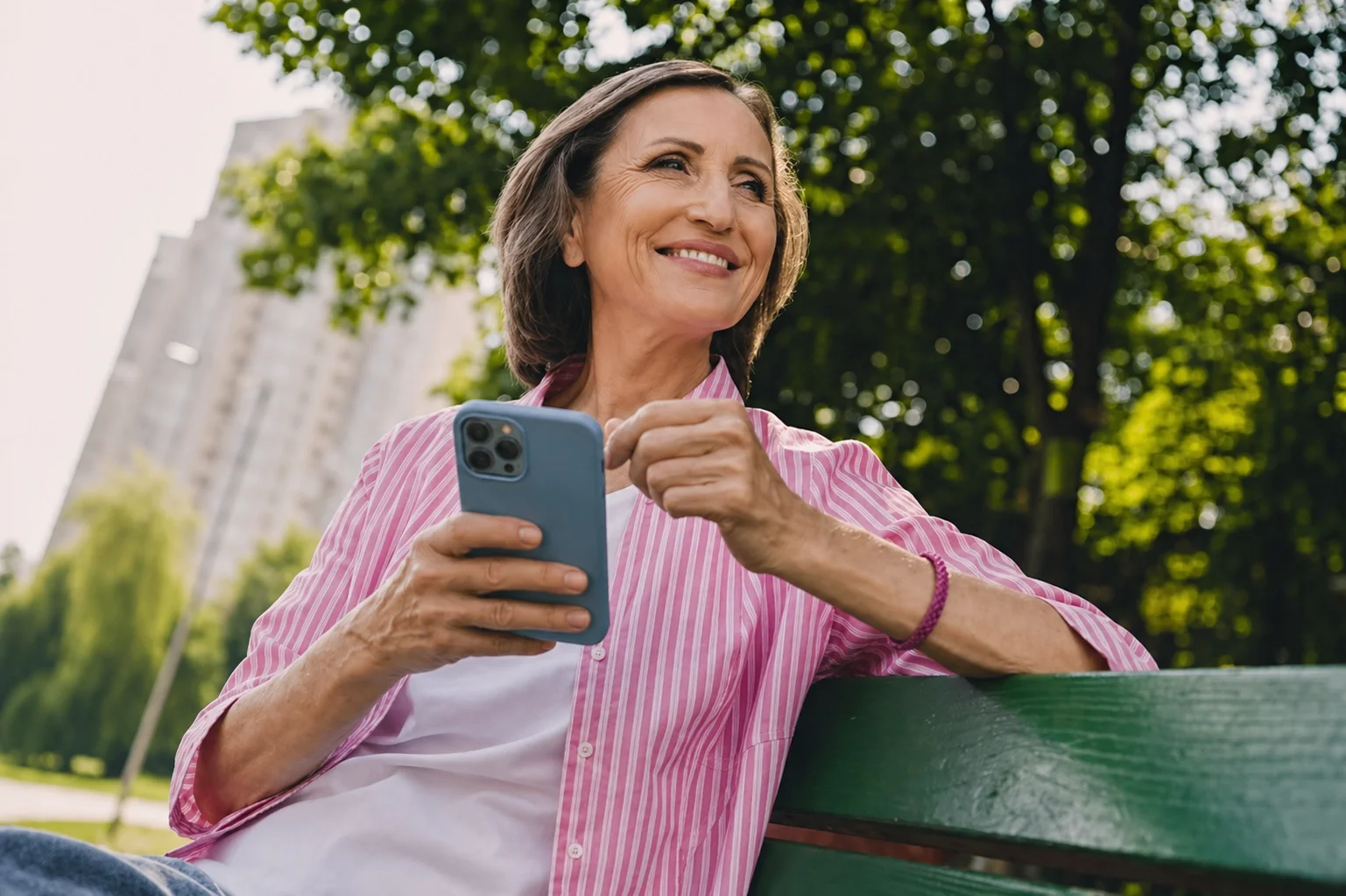 Older woman using MindDrive to reflect on meaning and life direction