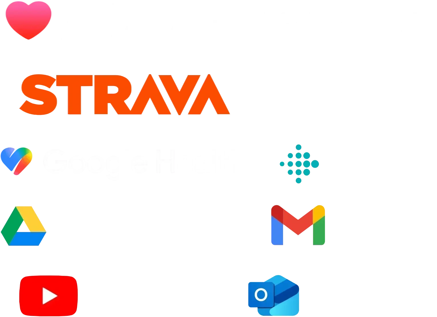 Logos for apps that can import data into MindDrive